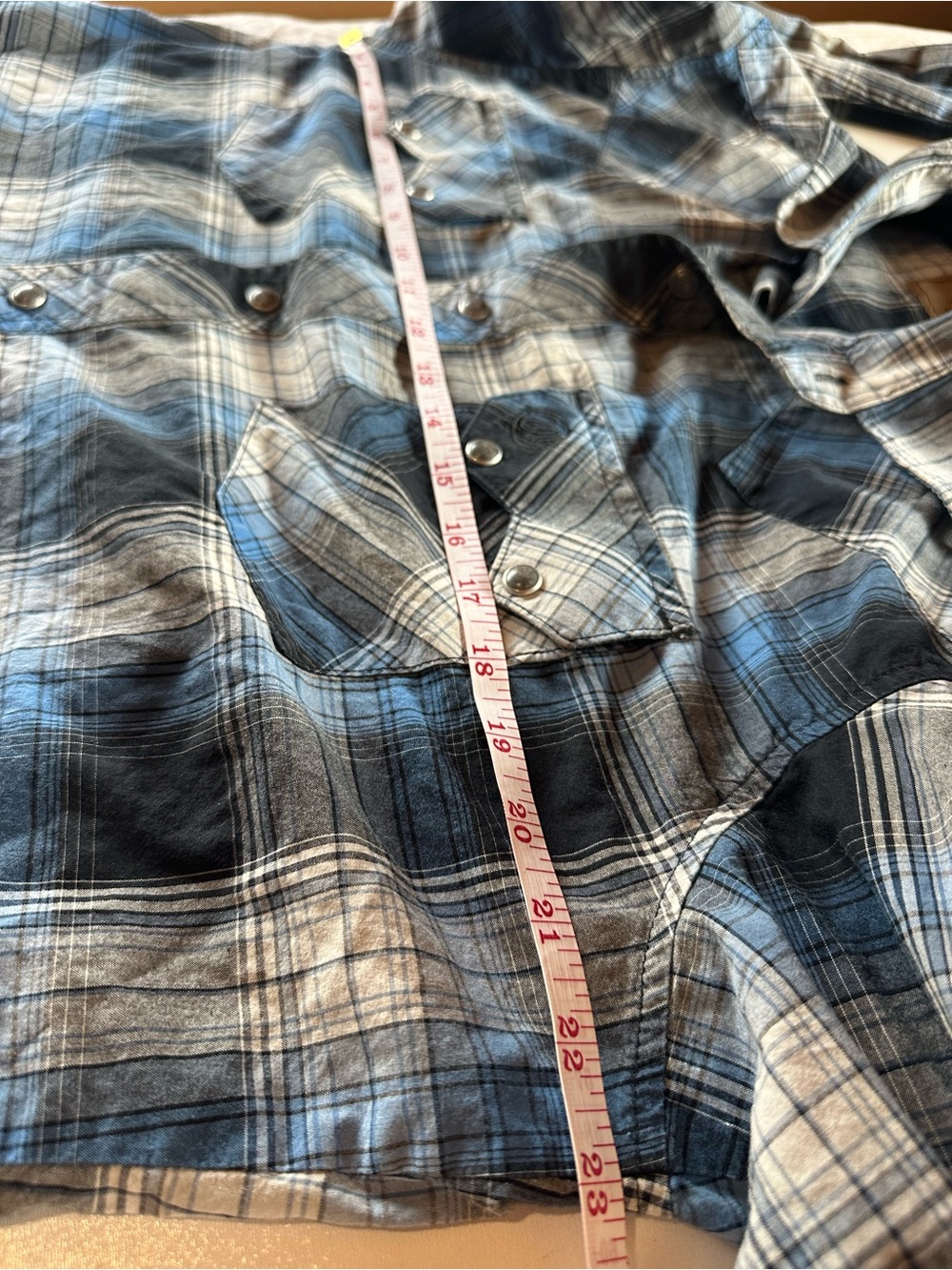 Wrangler Retro Men's Brown and Blue Plaid Button-Down Western 2 Pack - Picture 8 of 16